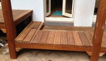 40.eiken houten overkapping met dakpanplaten